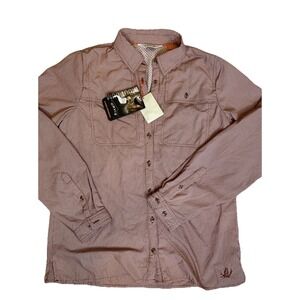 Orvis Trout Shirt Womens Small Red White Gingham Seersucker Vented Fly Fishing‎